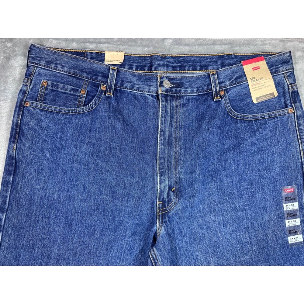 Levis 550 Relaxed Fit Jeans Mens 44x32 Big and Tall Medium Wash Denim 01550-4886 - Picture 7 of 11